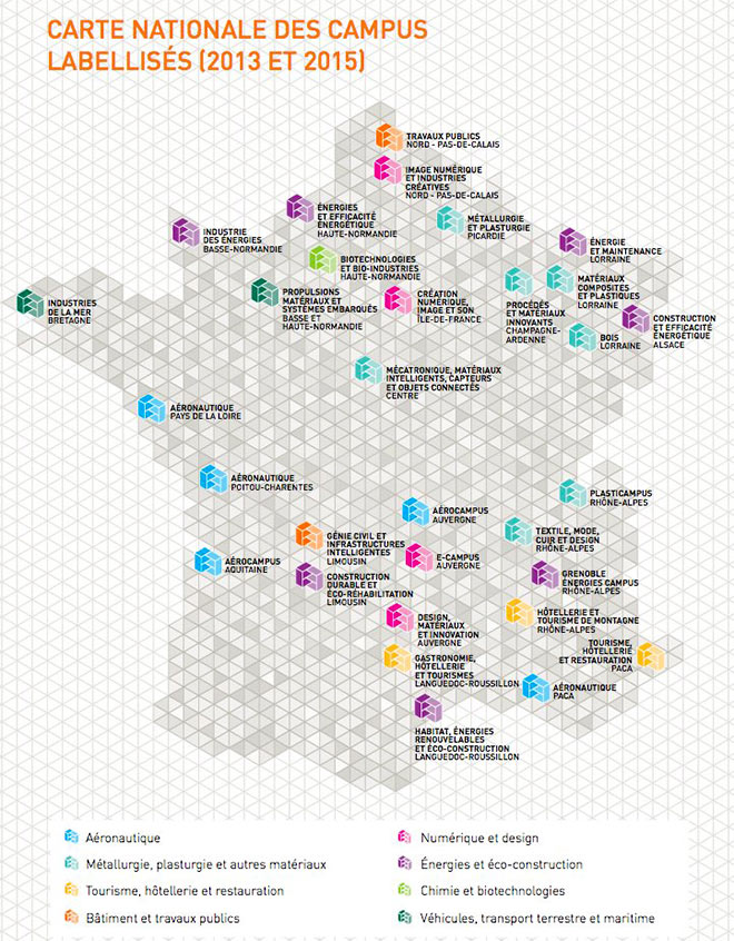 Carte des Campus