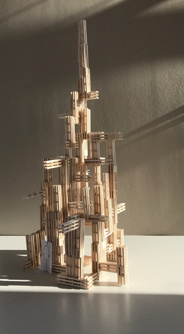 Maquette du Totem par l’agence d’architecture vosgienne HAHA